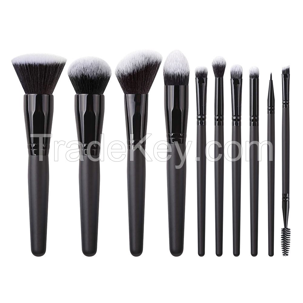 Wholesale Price 15pcs Black Make up Brush Set Professional Vegan Hair Cosmetic Brushes