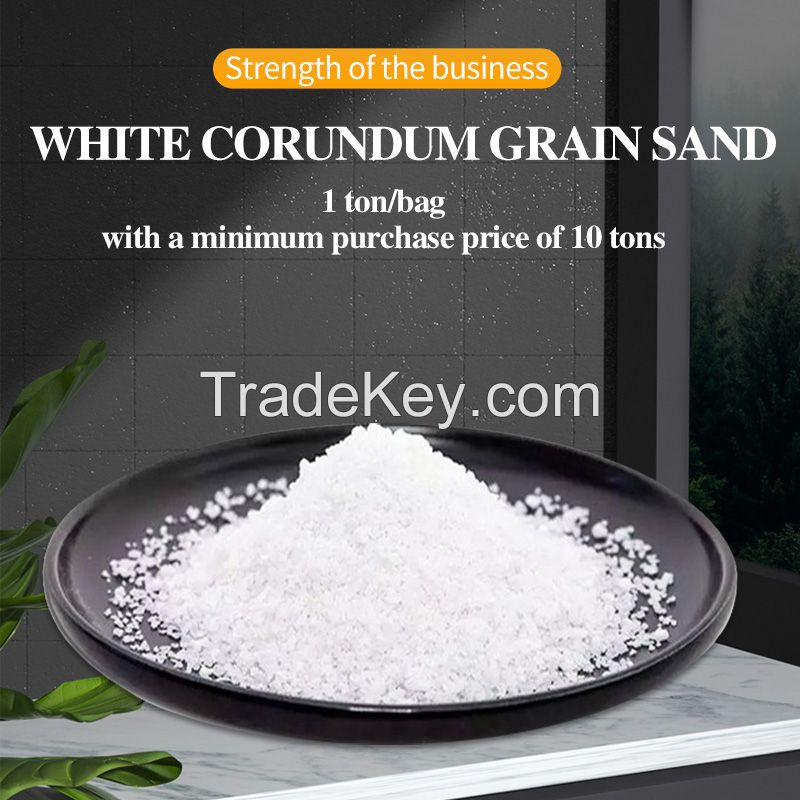 White corundum grain sand