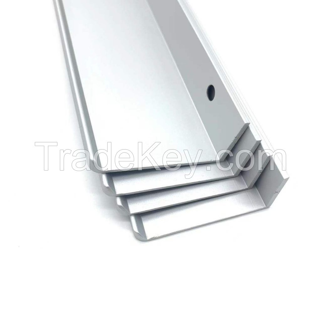 Sliver anodized aluminum finger edge pull handles