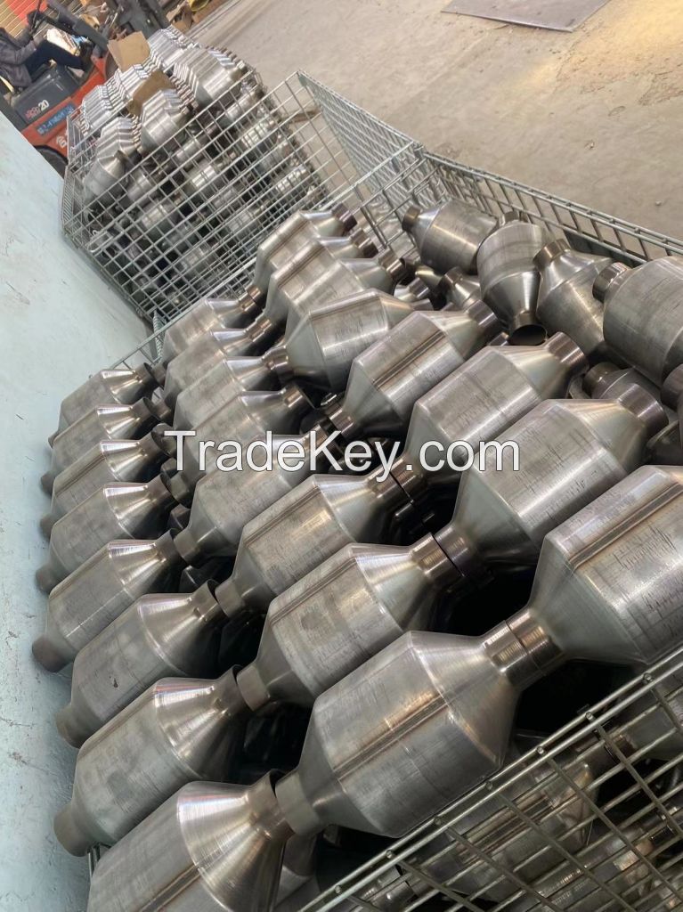 High performance universal round spun catalytic converter with 400cps
