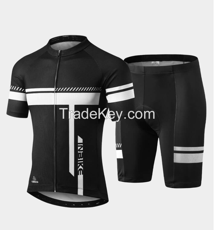 INBIKE cycling jersey set short-sleeved jersey + cycling shorts with s