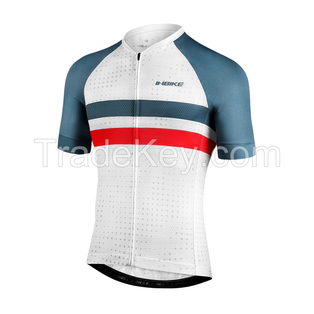 INBIKE cycling jersey men's short-sleeved cycling jersey with high-str