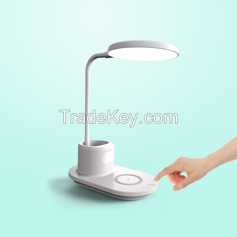 Table Desk Night Light For Home Bedroom Reading Room Children Gifts Mobile Phone Wireless Charger 10W With LED Lamp 