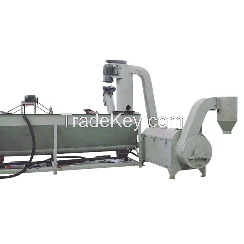 Soft plastic crushing and cleaning production line