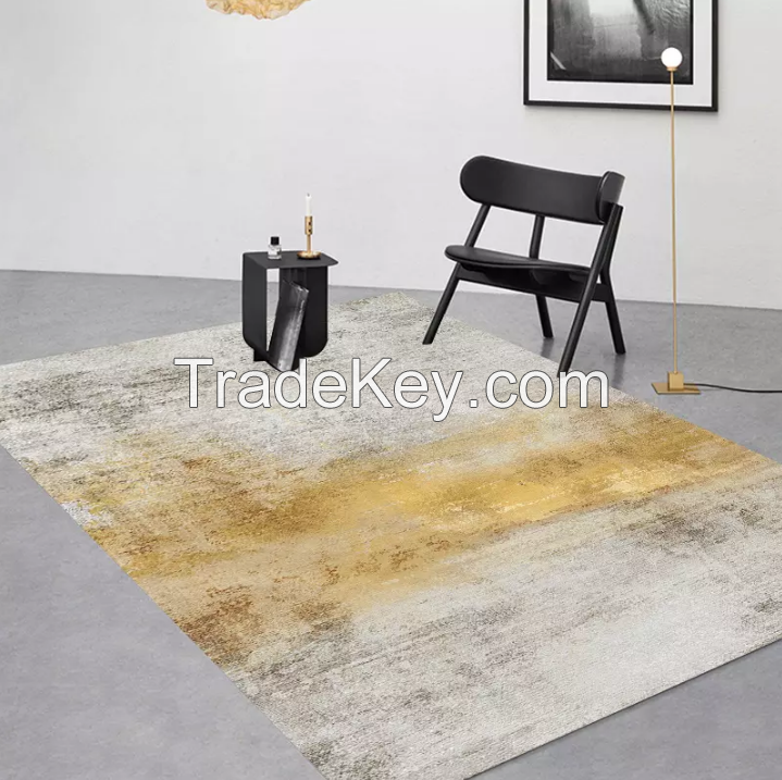 Luxury Grey And Golden Printed Living Room Home Turkey Decorative Rugs Carpet