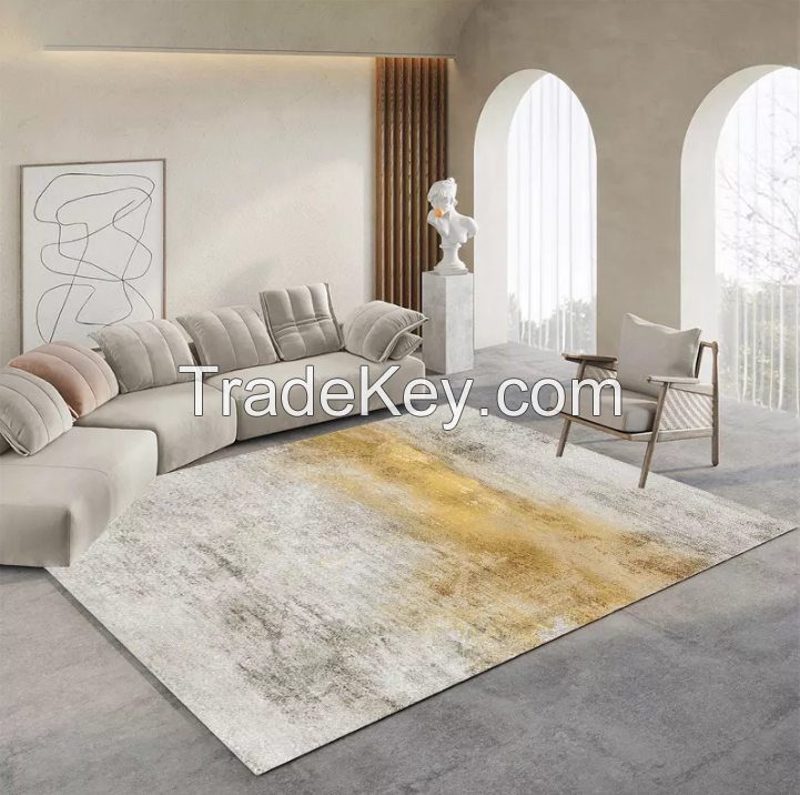 Luxury Grey And Golden Printed Living Room Home Turkey Decorative Rugs Carpet