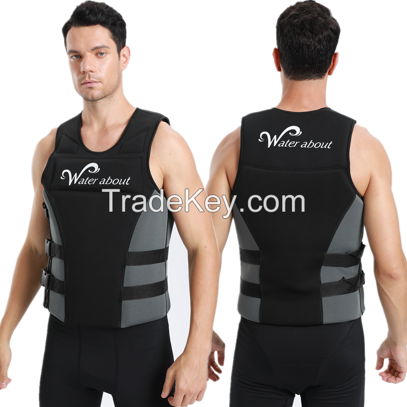 Wholesale Neoprene Adult swimming life vest guangzhou Jet Ski Life Vest  Portable Life Jacket for Watersports By JINCAN SPORT PRODUCTS CO., LTD