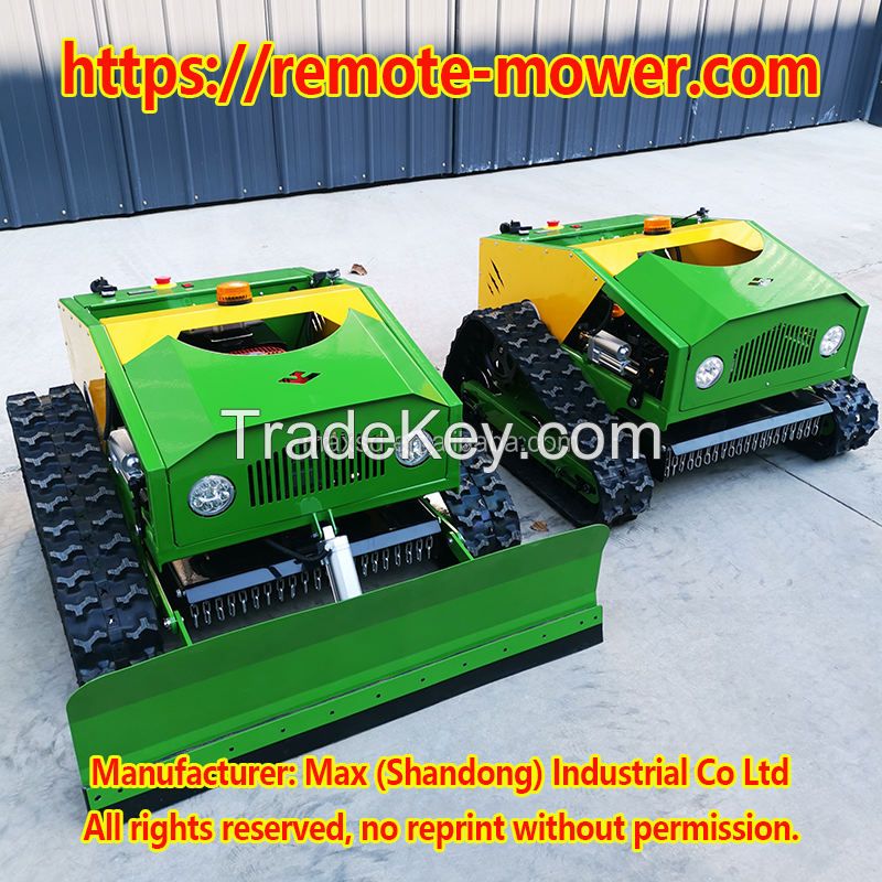 Reconmended Industrial Slope lawn mower with remote control brush cutter on tracks