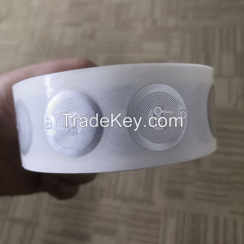 Dia25mm NXP NTAG213 or NTAG215 NFC Sticker Tag Wet Inlay