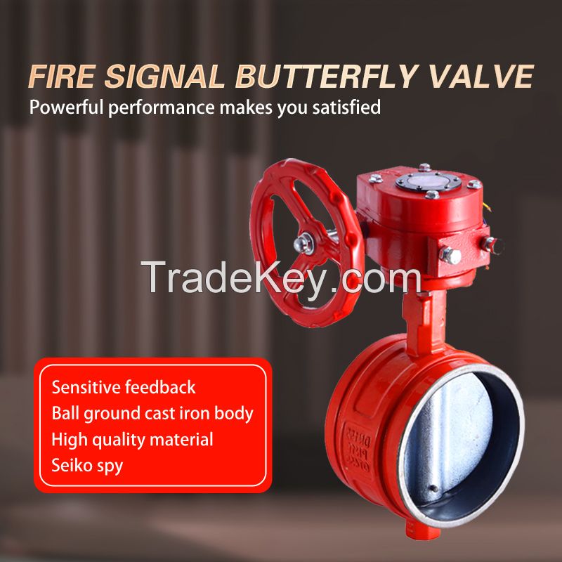 Fire signal butterfly valve