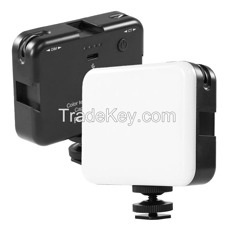 Rechargeable led light dimmable led mini square fill light for makeup photography video lighting