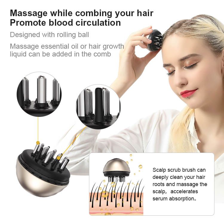 Hair Treatment Oil Comb Scalp Solution  Applicator Scalp Massager
