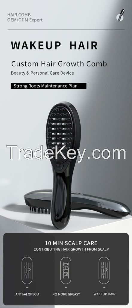 KIMAIRAY home use upgraded handheld hair care comb electric scalp massager with 12ML water tank