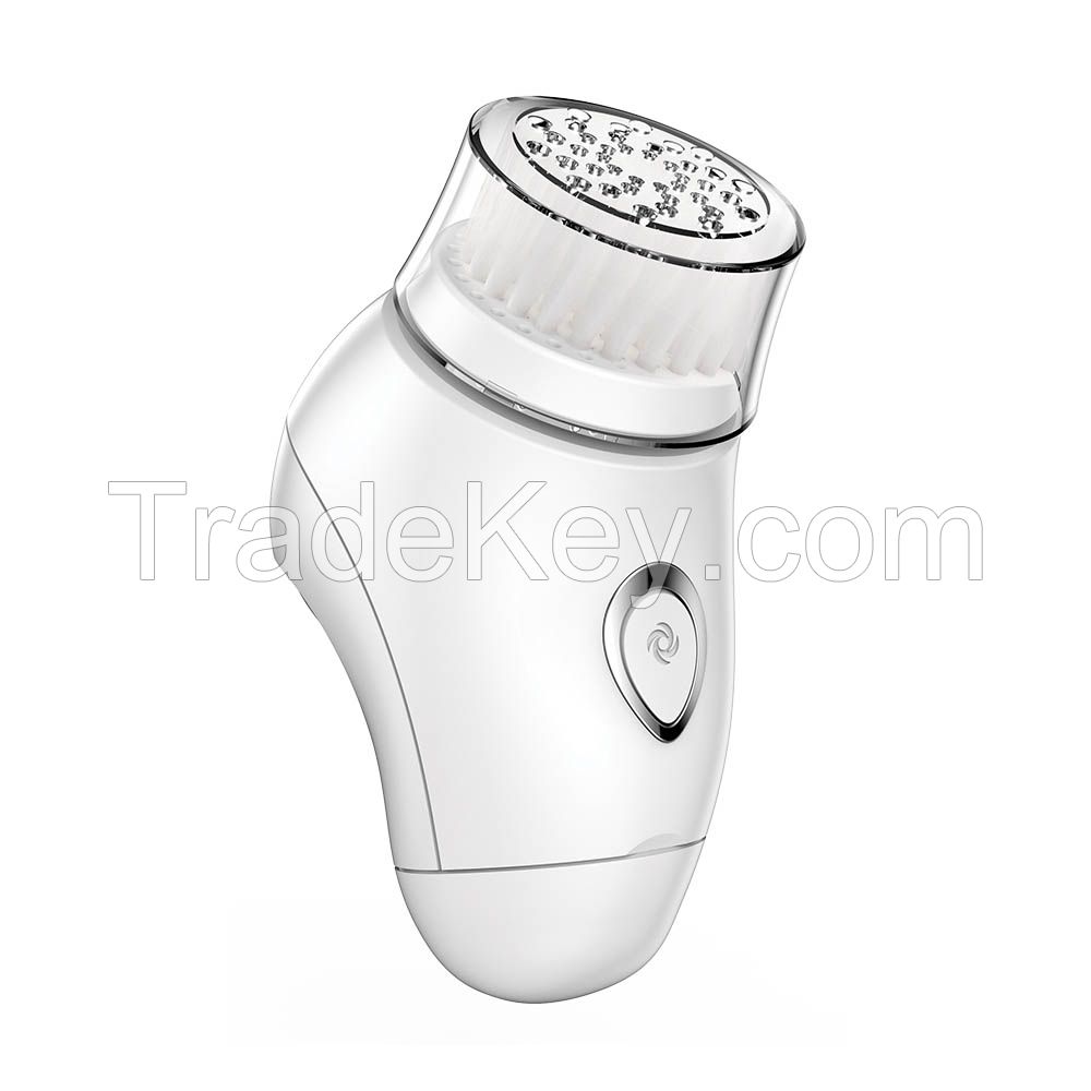 KIMAIRAY facial cleanser 2 removable heads mini beauty instrument rotating facial cleansing brush 