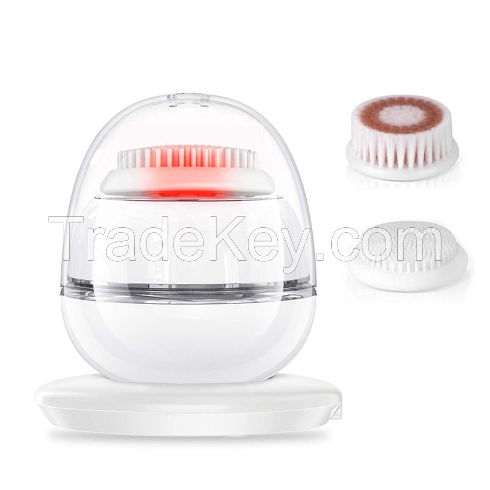 Wireless Charging Silicone Facial Brush Cleansing Device 