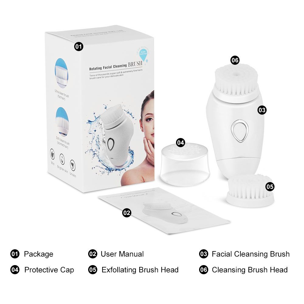Facial Deep Cleaning Brush Smooth Face Cleaning Brush Electric Facial Cleansing Brush