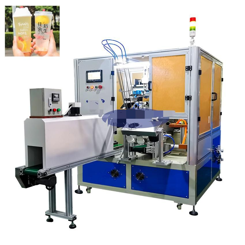 Automatic Multi Color Cup Printer With Led UV Curing Dryer
