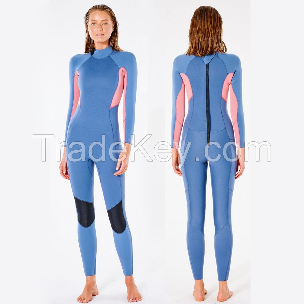 Women 3/2mm Neoprene Back Zipper Wetsuit Limestone Neoprene Diving Surfing Full Suit For Swimming Scuba