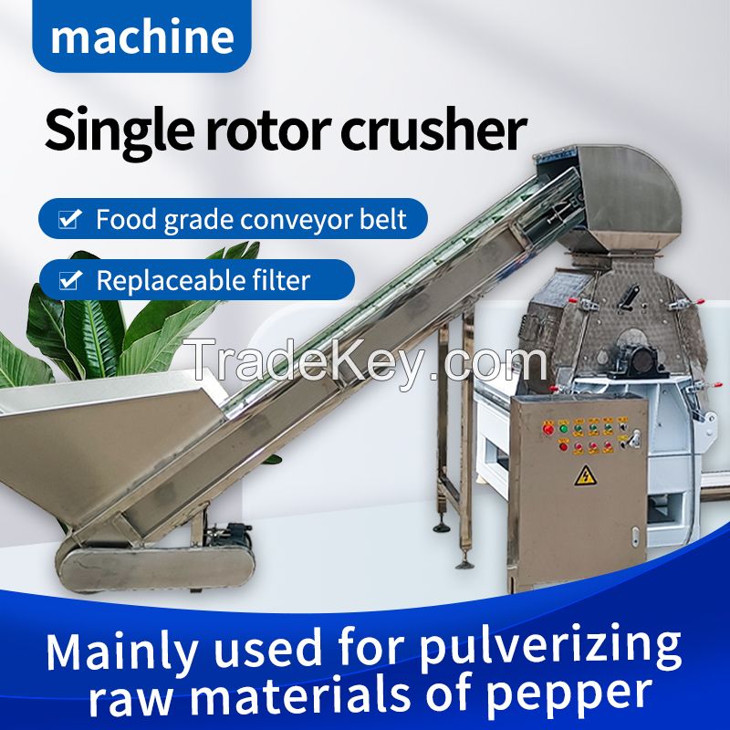 Single Rotor Pepper Crusher Spice Pulverizer Grinding Machine Can Adjust Tpepper Particle Size
