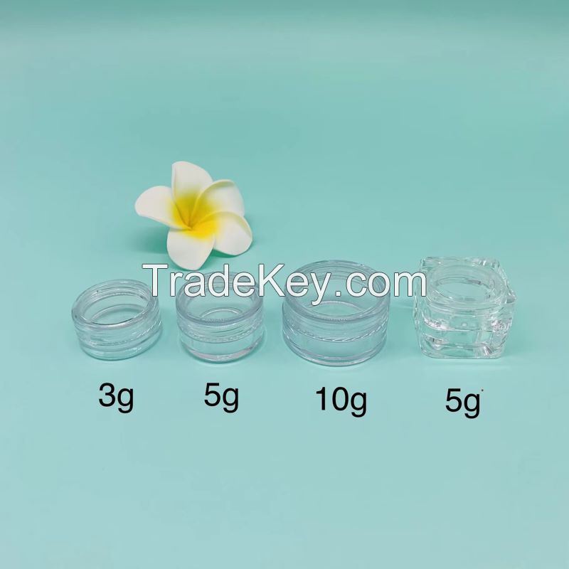 Plastic Cosmetic Travel Jar Container 3g 5g 10g
