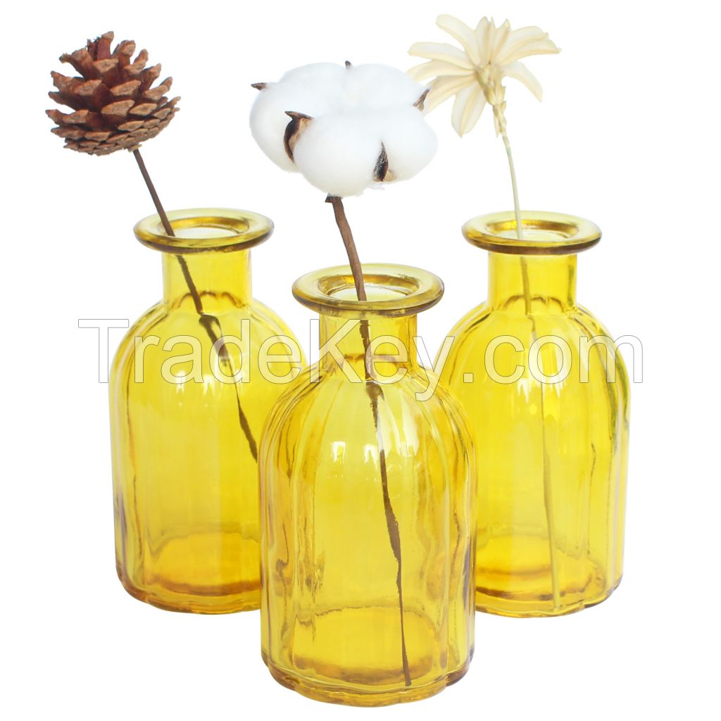 1 Pcs Glass Bud Vase for Home Decor, Small Vases for Flowers, 2.85"X 5.4"
