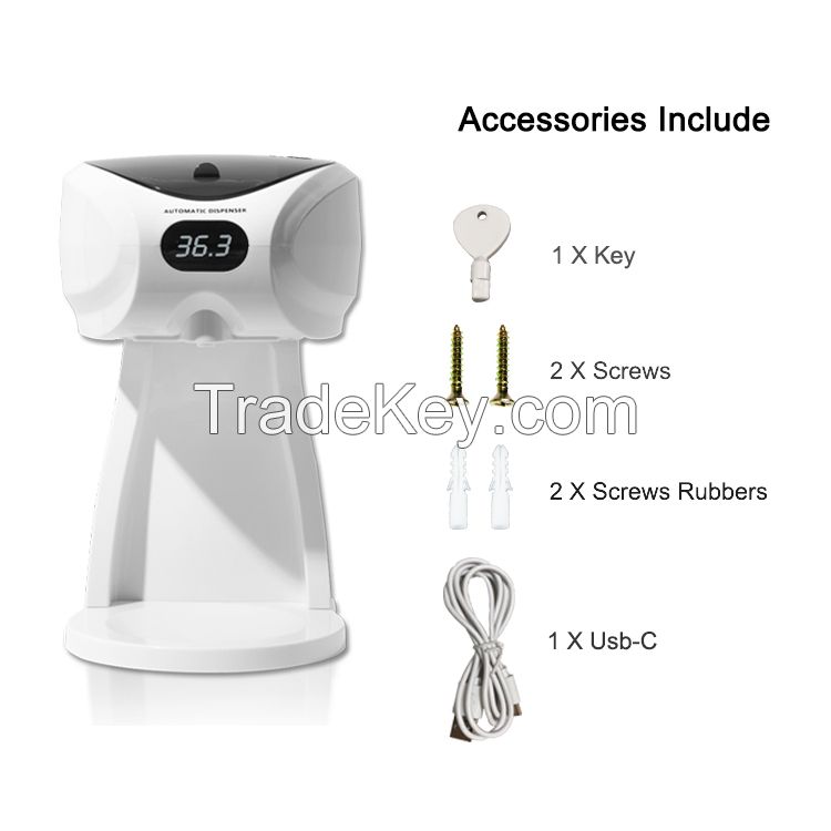 Commercial Wall Mounted 430ml Automatic Hand Sanitizer Alcohol Liquid Foam Spray Soap Dispenser