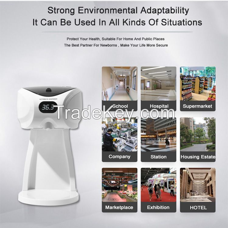 Commercial Wall Mounted 430ml Automatic Hand Sanitizer Alcohol Liquid Foam Spray Soap Dispenser