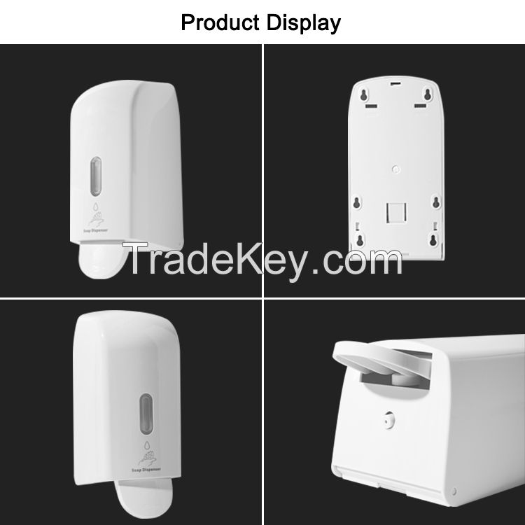 Factory Custom 1000 ml Plastic Wall Mounted Hand Sanitizer alcohol Manual Soap Dispenser For Hotel