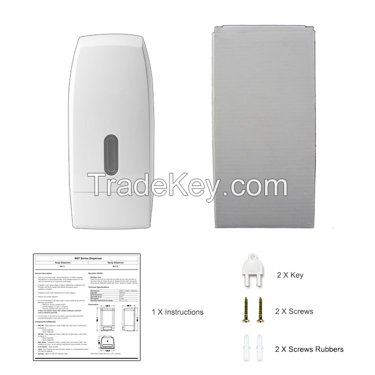 Commercial 500 ml High-quality Liquid Spray Alcohol Gel Wall Mounted Manual Soap Dispenser For Public Places