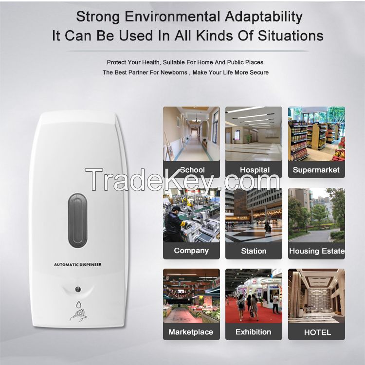 500ml Commercial ABS Wall Mounted Auto Hand Sanitizer Alcohol Liquid Gel Spray Soap Dispenser With Sensor