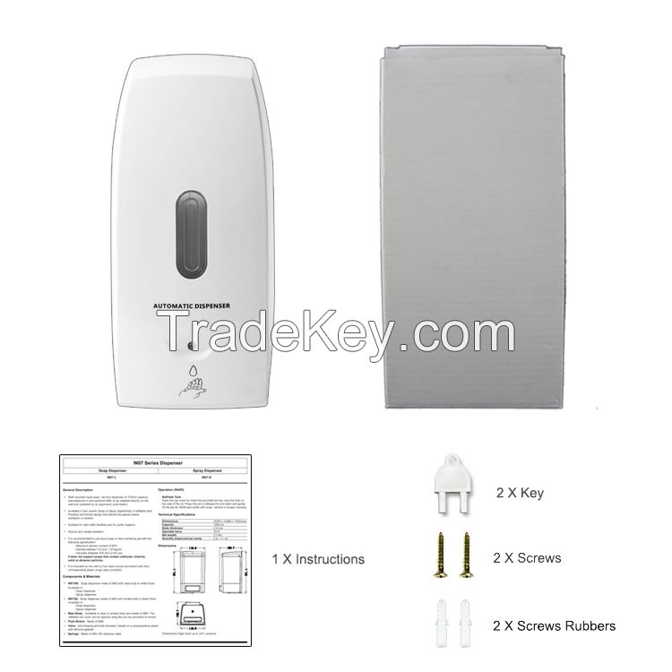 500ml Commercial ABS Wall Mounted Auto Hand Sanitizer Alcohol Liquid Gel Spray Soap Dispenser With Sensor