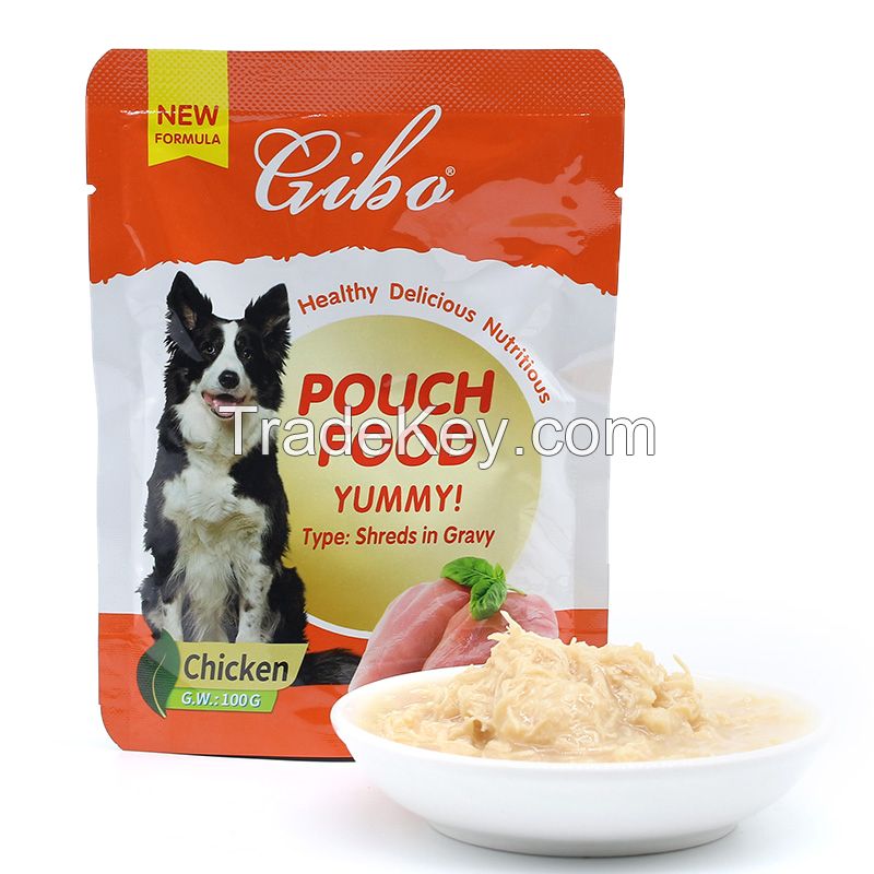 Chicken in Gravy Dog Pouch Food OEM