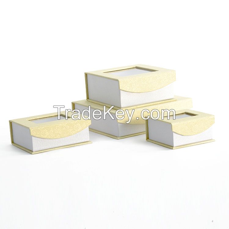 Paper Jewelry Packaging Boxes with PVC Window