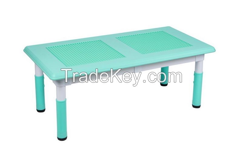 Children Table Brick Table Kids Furniture With Adjustable Height For Playing And Writing