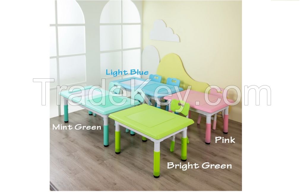 Children Table Brick Table Kids Furniture With Adjustable Height For Playing And Writing