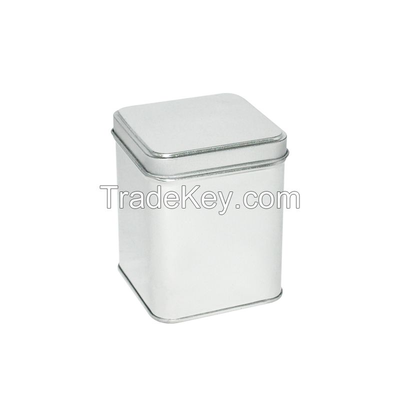 Customized design square airtight tea tin canister food grade printing packing box