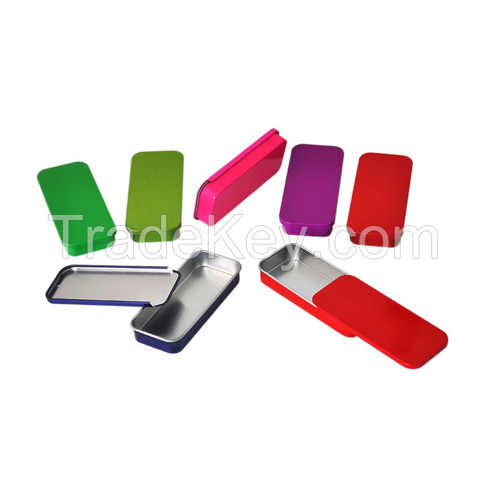  Wholesale Custom Metal Solid Perfume Box Lip Balm Slide Tin