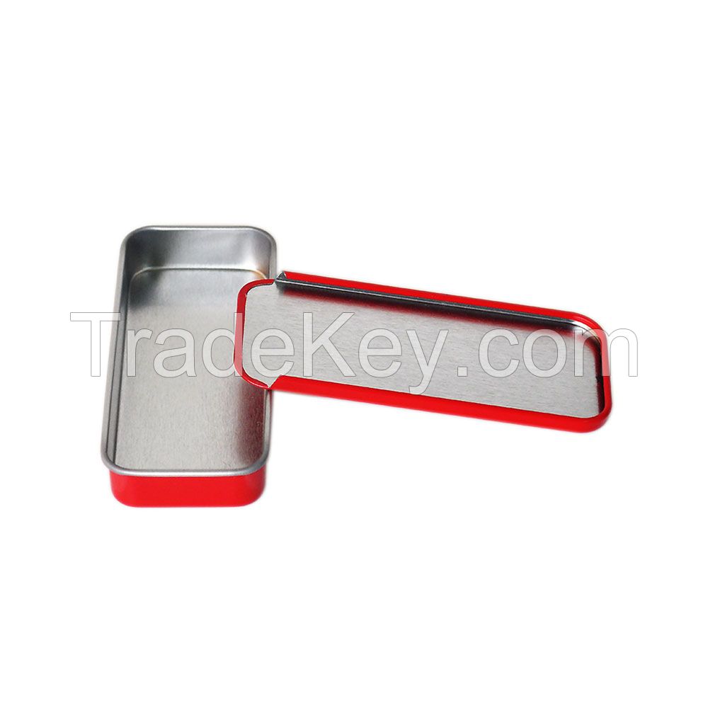 Wholesale Custom Metal Solid Perfume Box Lip Balm Slide Tin