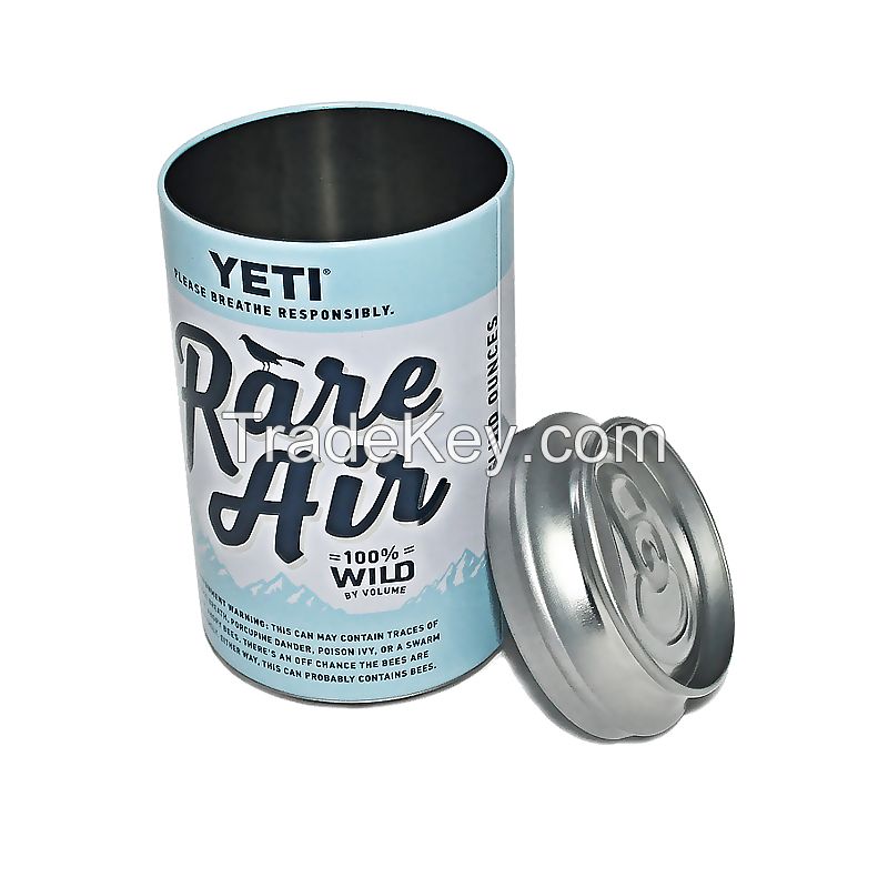 Wholesale custom Cola Shaped Gift Tin Cans Tin Cans for T-shirt storage