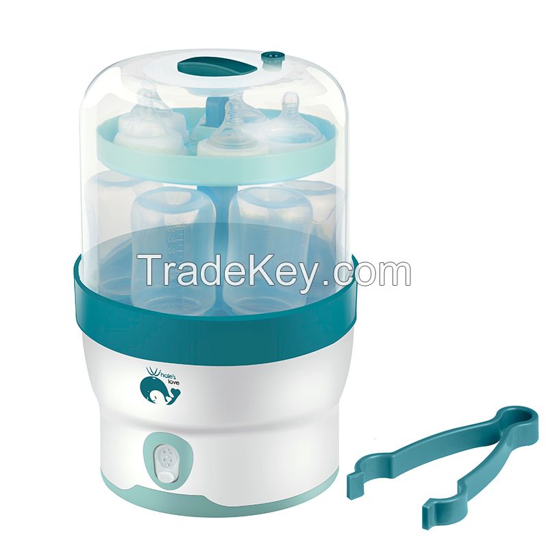 2022 top selling big capacity LED display plastic baby bottle sterilizer with voice reminder
