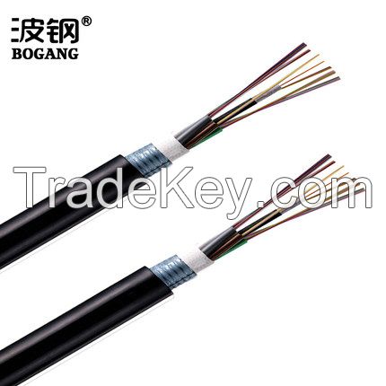 Single-mode GYTA optical cable armored fiber optic cable outdoor waterproof leather tail cable PE sheath cable cable 4-core optical cable longitudinal package