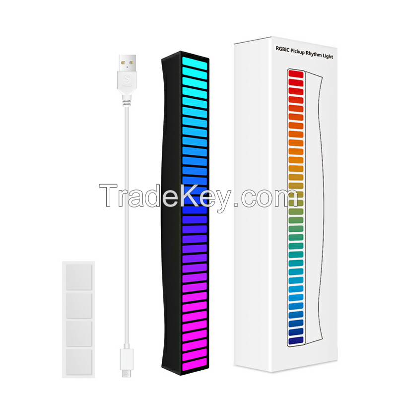 Gaming pickup light bar voice-activated rhythm lights music sync sound control audio spectrum led light RGB app control Color display Lamp