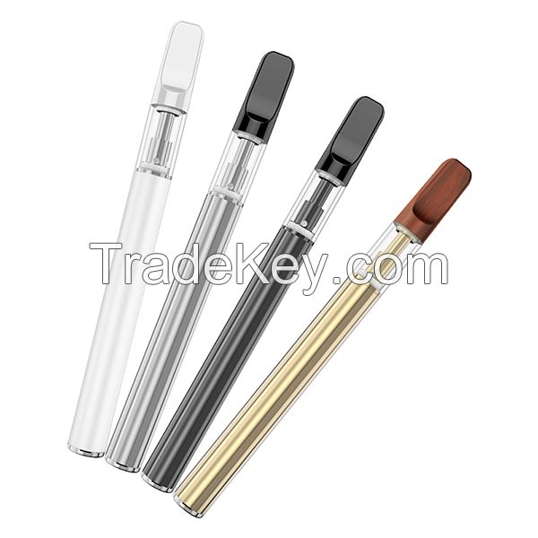 ceramic coil CBD oil disposable vape pen customized logo .5ml 1ml THC atomizer glass 510 thread clearomizer