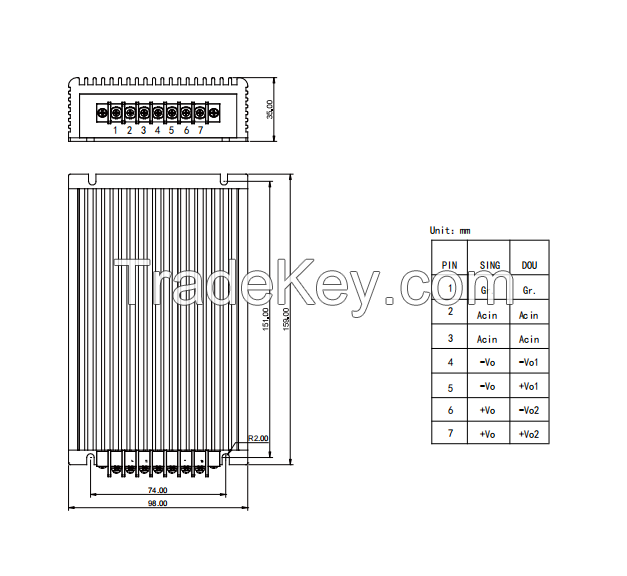 MAC 50-150W,AC-DC converter,power supply module