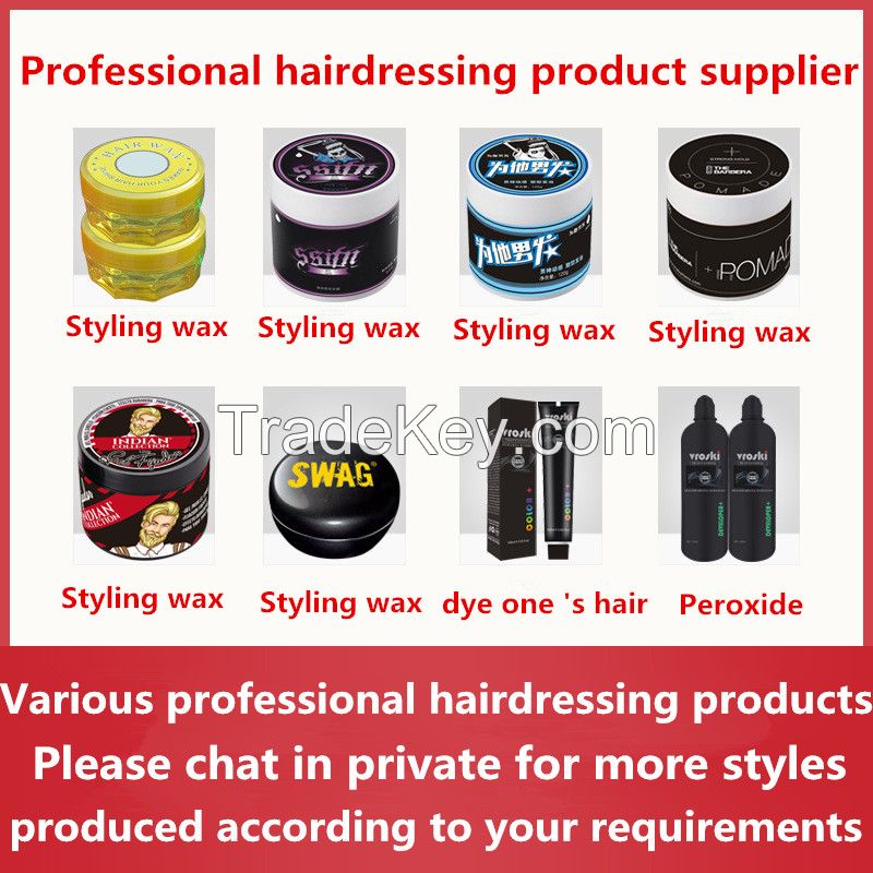 Modeling hair wax and mud support private label custom production men's modeling women's modeling