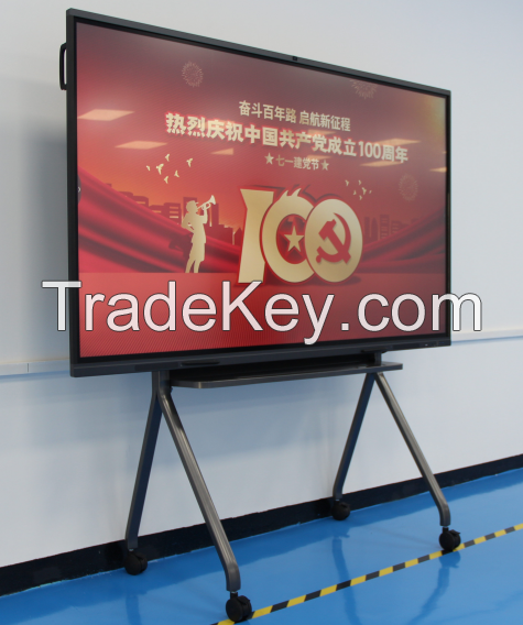 Interactive Screen, Interactive Whiteboard Mobile Stand Windows System Lcd Interactive Display Panel