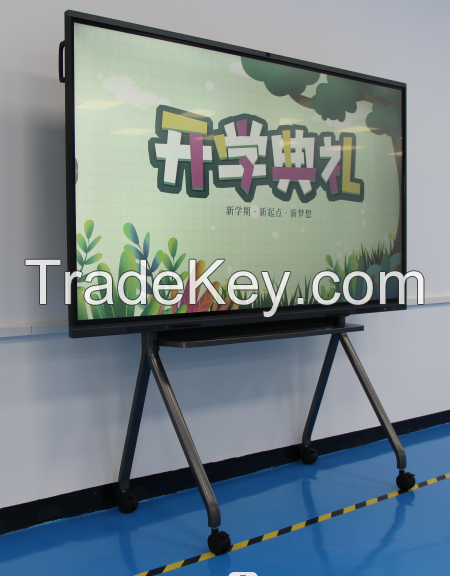 Interactive Screen, Interactive Whiteboard Mobile Stand Windows System Lcd Interactive Display Panel