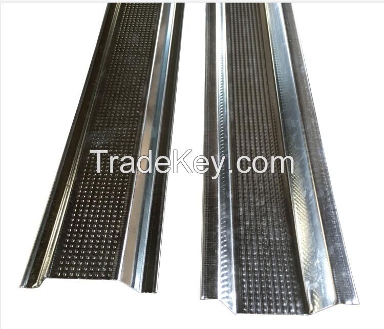 Galvanized steel omega channel for ceilings