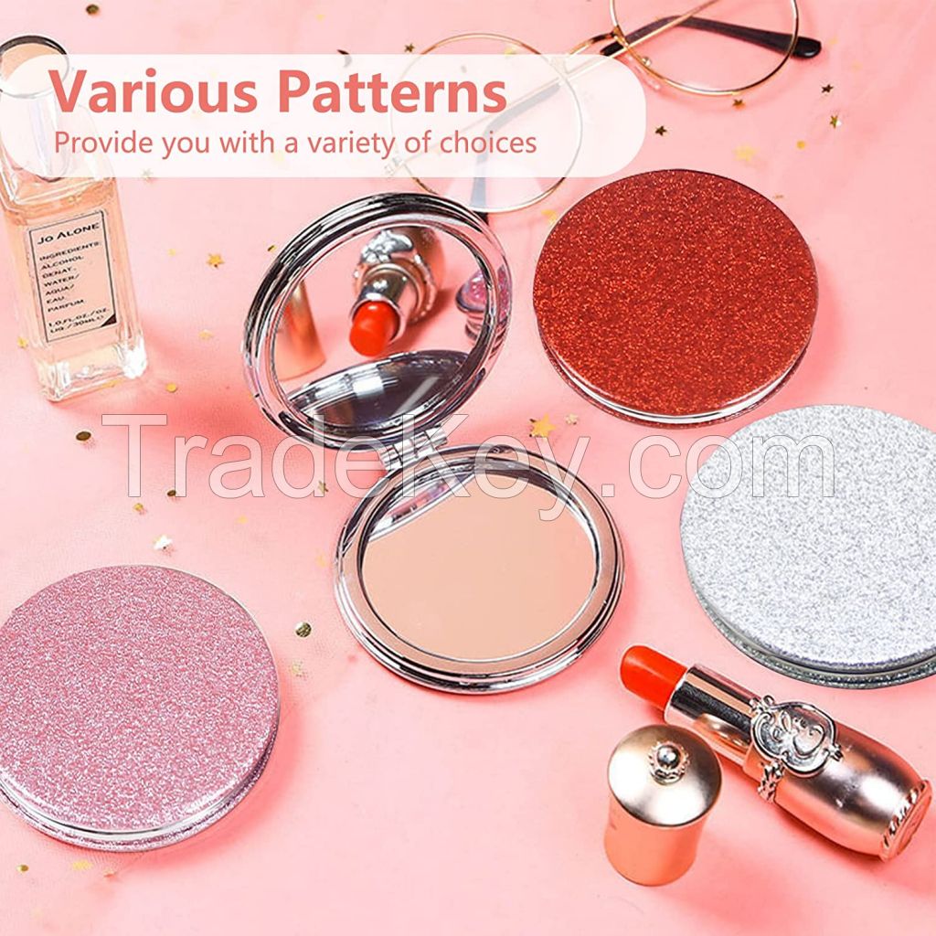 Compact Mirror, Pocket Mirror, Acedada Small Mirror for Purse, Portable Travel Makeup Mirror, Folding Handheld Double-Sided 1x/2x Magnifying Pocket Mirror for Women Girl 