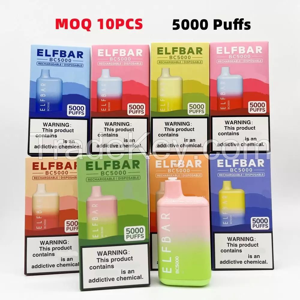 Elf Bar BC5000 Disposable E Cigarettes Kit 5000 Puffs 650mAh VS 5000 1500 vape vapes